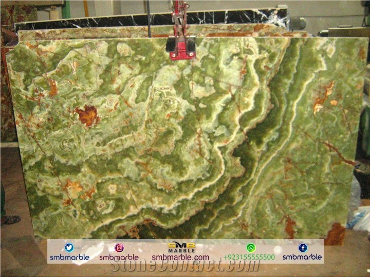 Dark Green Onyx Slabs-Dark Green Onyx Tiles