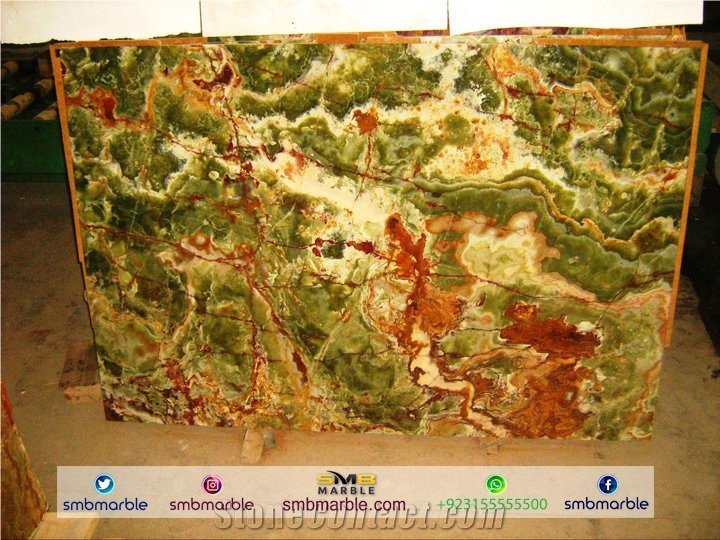 Dark Green Onyx Slabs-Dark Green Onyx Tiles
