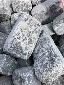Antik Nero Gabbro Tumbled Cube Stone, Cobble Stone