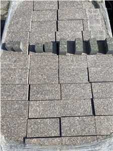 Granite Star Of Ukraine Paving Tiles, All Sides Cut Top Flamed