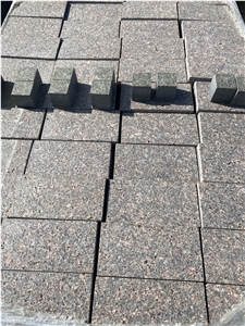 Granite Star Of Ukraine Paving Tiles, All Sides Cut Top Flamed