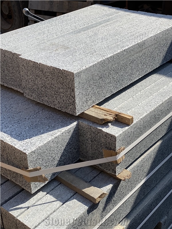 Grey Ukraine Granite Kerbstone-Sawn Cut