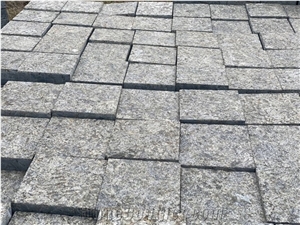 Labradorite Grey Granite Cubes with the Flamed Top Side