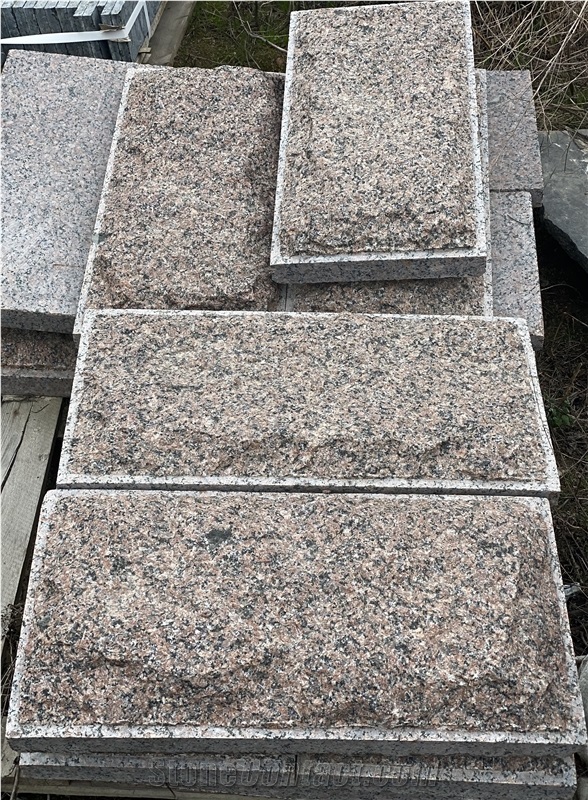 Rosa Raveno Granite Splitting- Face Wall Stone
