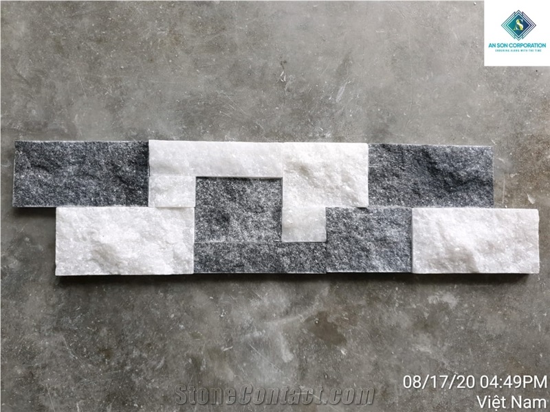 Black and White Marble Combination Wall Panel
