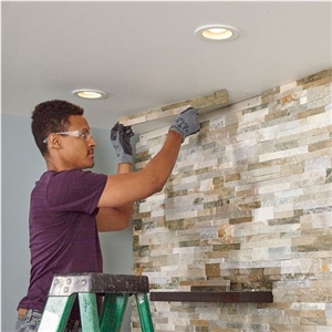 Cheap Natural Slate Wall Panel Multicolor Cladding Stone