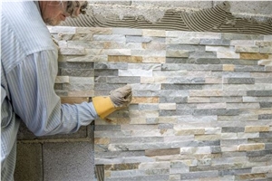 Cheap Natural Slate Wall Panel Multicolor Cladding Stone
