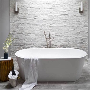 Luxury Crystal White Marble Stone Veneer Wall Panel