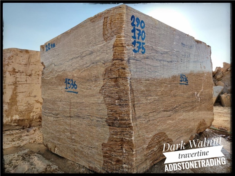 Azarshahr Walnut Travertine Blocks