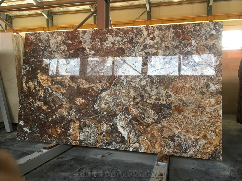 Azarshahr Walnut Travertine Blocks