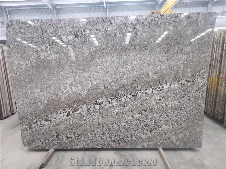Brazil Bianco Antico Azul Aran White Granite Slabs
