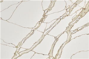 Calacatta Gold Quartz Prefab Kitchen Countertops
