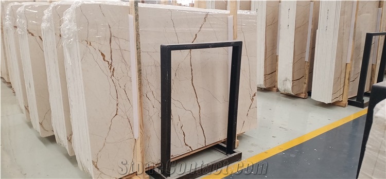 Sofitel Gold Beige Marble Wall Panel Floor Tile