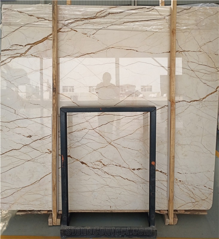 Sofitel Gold Marble Slabs Polished Floor Tiles