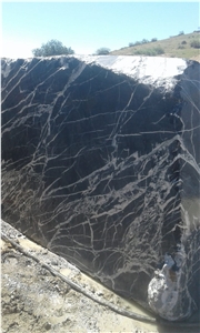 Statuario Black Marble Block, Morocco Black Marble