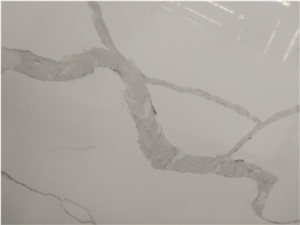 Artificial White Calacatte Quartz Slabs Silestone