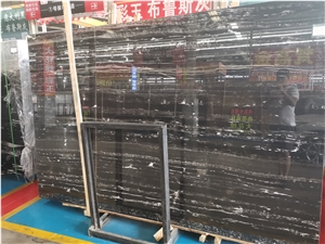 China Black Nero Portoro,Silver White Dragon Marble Slabs