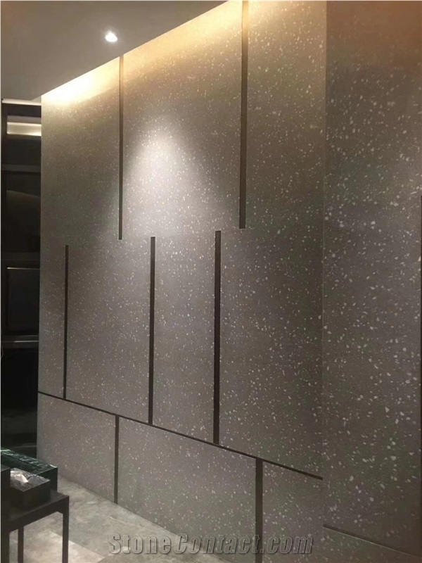 China New Grey Cement Terrazzo Wall Cladding,Floor Tiles