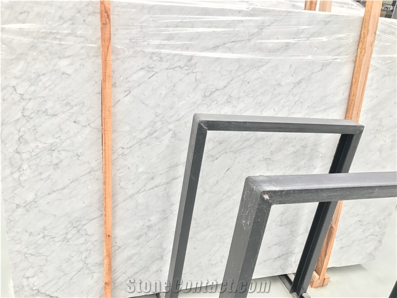 Italian Bianco Carrara White Marble Slabs Wall Floor Tiles