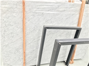 Italian Bianco Carrara White Marble Slabs Wall Floor Tiles