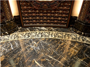 Polished Pakistan King Gold Marble Stone Slab for Ground