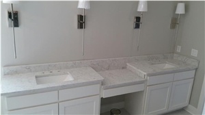 Popular Carrara Pattern White Quartz Countertop,Worktops