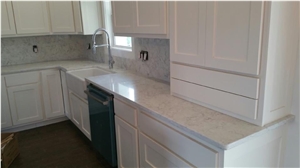 Popular Carrara Pattern White Quartz Countertop,Worktops