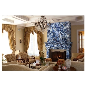 Blue Agate Bar Table Top/Luxury Wall Design