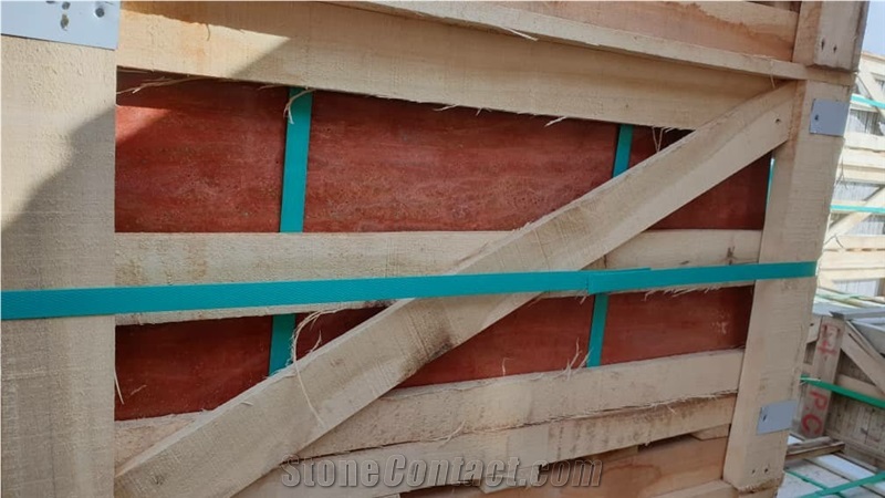 Red Travertine Tile, Iran Red Travertine