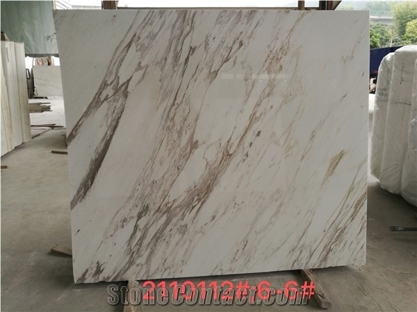 Calacatta Gold Cross Grain Slab Tile Wall Floor