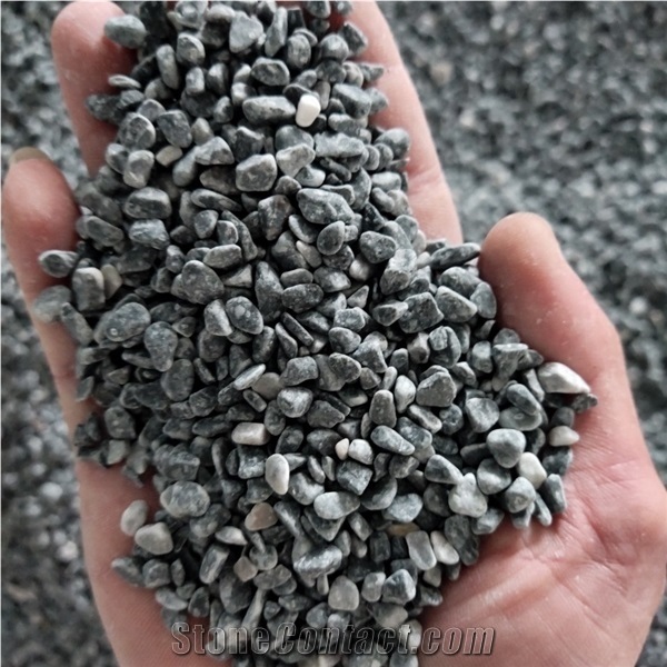 Tumbled Black Pebble Stone for Landscaping