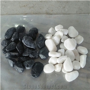 Tumbled Black Pebble Stone for Landscaping