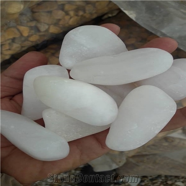 Marble Pebble Stone, White Pebble Stone or River Stone
