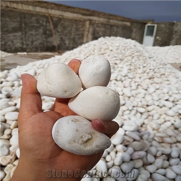Marble Pebble Stone, White Pebble Stone or River Stone