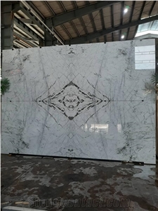 Aligoodarz White Crystal Marble Slabs
