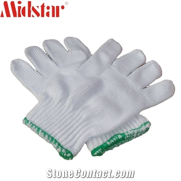 Factory Sell Black Cotton Knitted Gloves Hand Job Gloves