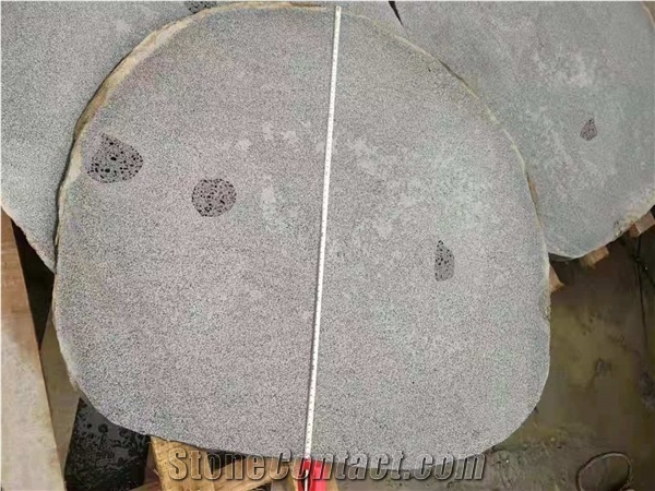 Black Basalt Honeycomb Stepping Stone, Garden Decoration