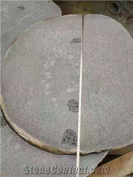 Black Basalt Honeycomb Stepping Stone, Garden Decoration