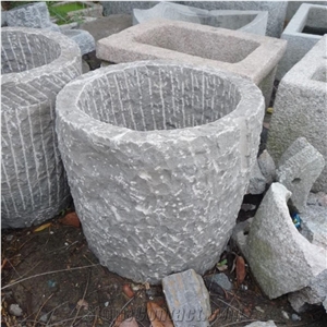 Granite Flower Pot,Large Plants Stone Gardening Pots