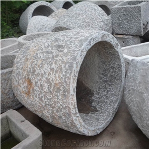 Granite Flower Pot Out Decoration,Garden Landscaping Design