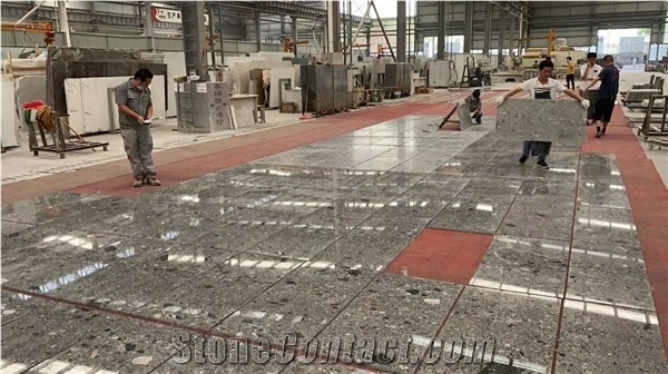 White Artificial Terrazzo Flooring Tile, Interior Decoration