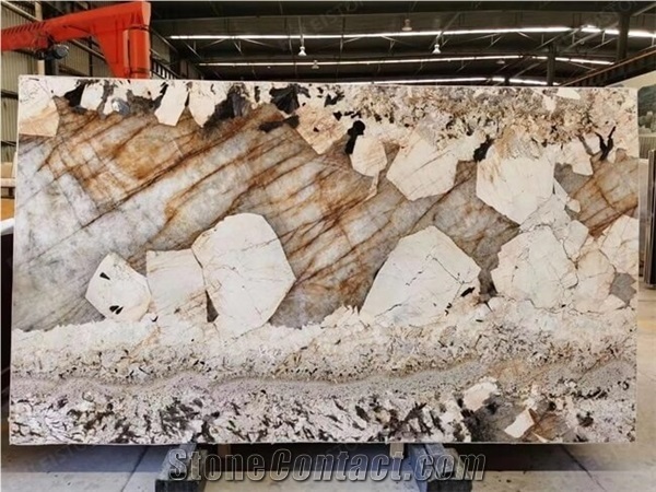 Patagonia Brazilan Luxury Brown White Quartzite Slab