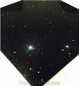 Sparkle Diamond Mirrior Shining Crystal Black Quartz Tiles