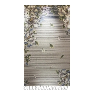 Fallen Leaves Scenery Glass Mosaic Art Medallion