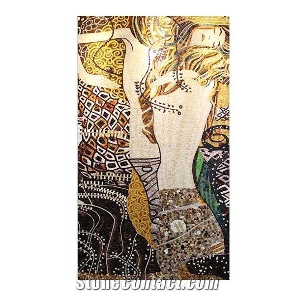 Klimt Characters Series Glass Mosaic Artworks Stone