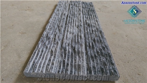 Black Marble Line Chiseled Veneer