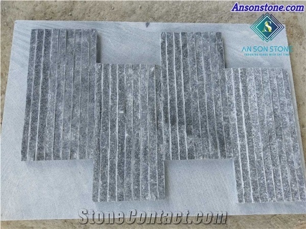 Black Marble Line Chiseled Veneer