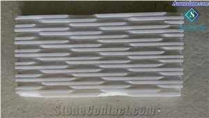 Comb Chiseled Marble Wall Panel