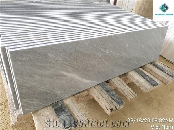 Grey Marble Tiles for Stone Stairs Step Risers