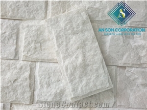 Mushroom Milky White Marble Split Wall Stone